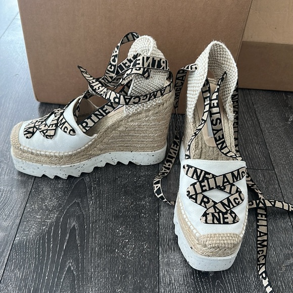 Stella McCartney Gaia 140mm Wedge Espadrilles size 40 - Picture 3 of 9